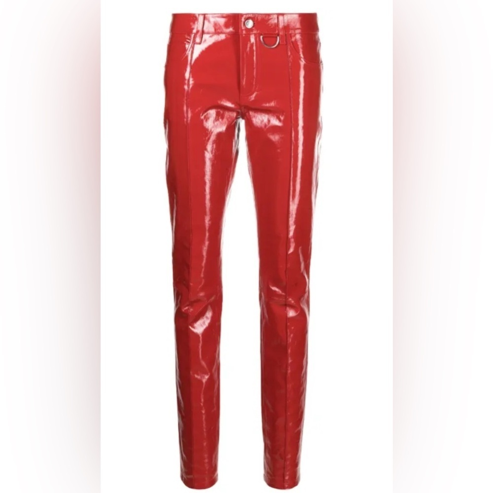 NWT Zadig & Voltaire
Red Peko Vinyle 100% Lamb Leather Pant FR 36 CALL OUT